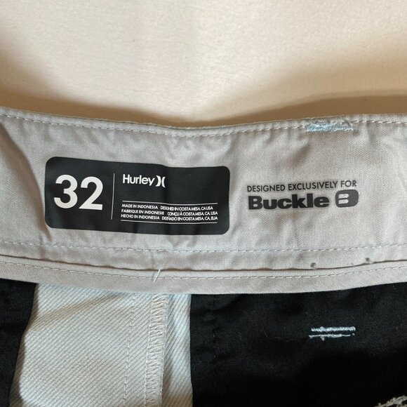 Hurley x Nike Dri-Fit Flat Front Men's Shorts 32 Blue Polyester Blend - Picture 5 of 6